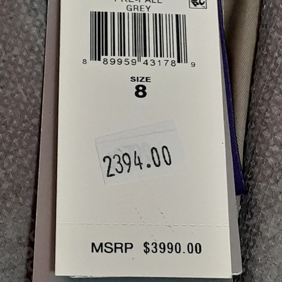 RALPH LAUREN PURPLE LABEL Silver Gray Sequin Blazer I Button Women's Sz 8 - Picture 16 of 16